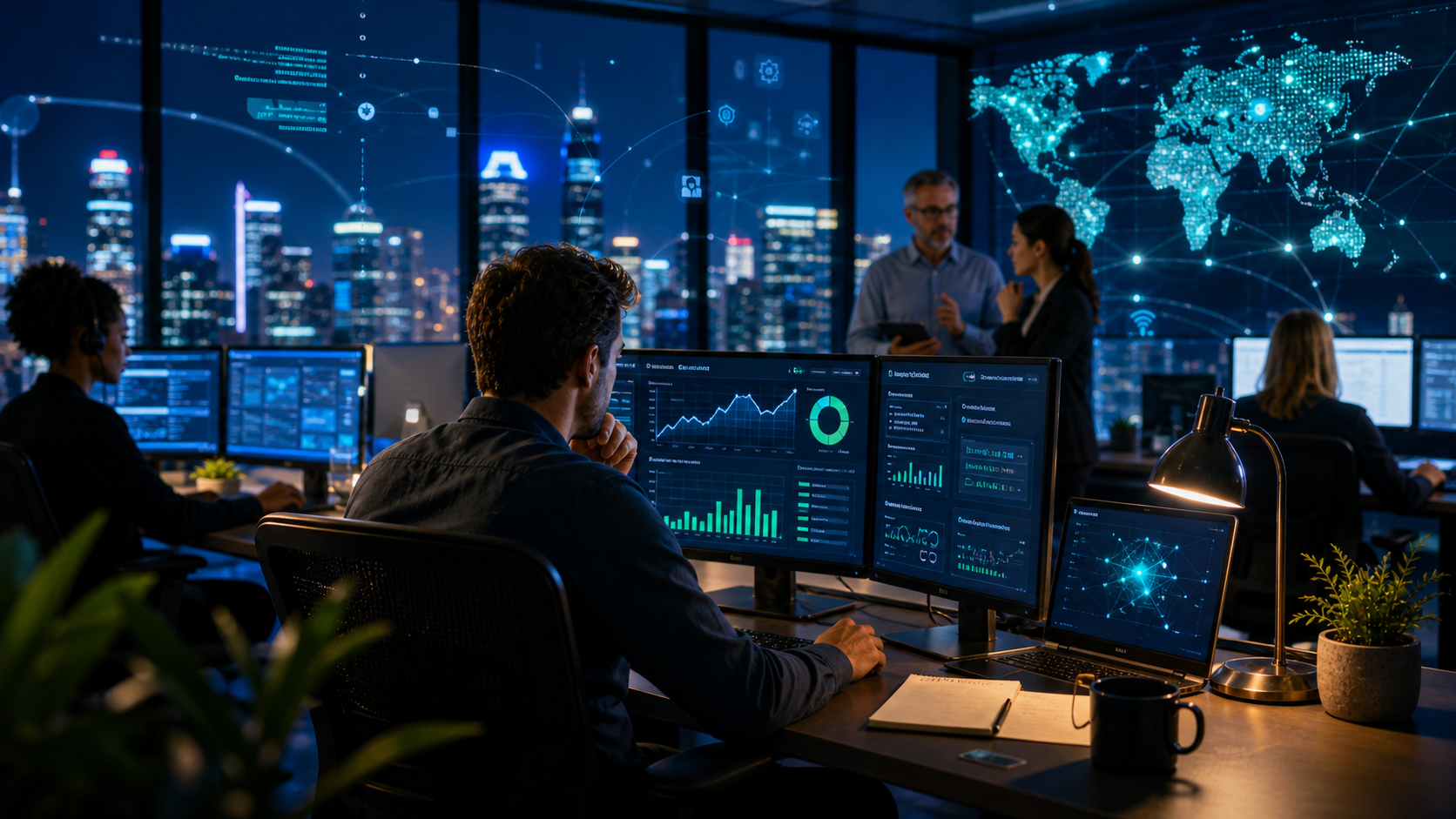 Editorial signal image for Recent Knowledge System News, combining business operations with recent AI news energy.